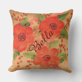 Cojín Decorativo Hermoso Barn Red Floral