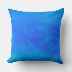 Cojín Decorativo Hermoso Blues Cobalto Watercolor Grande