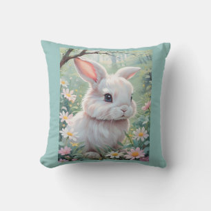 Cojín Decorativo Hermoso Bunny Watercolor