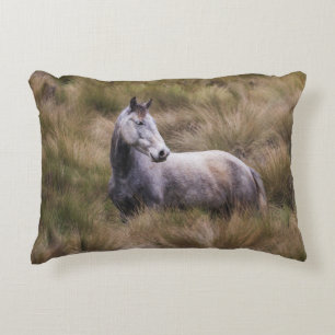Cojín Decorativo Hermoso caballo de color gris