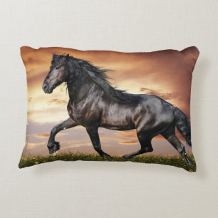 Cojín Decorativo Hermoso caballo negro