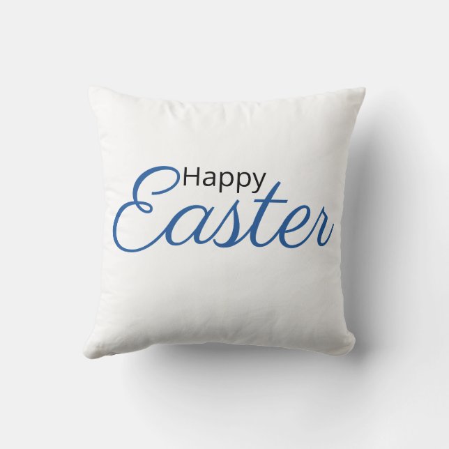 Cojín Decorativo Hermoso conejito personalizado de Pascua. (Reverso)