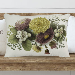 Cojín Decorativo Hermoso crisantemo floral vintage
