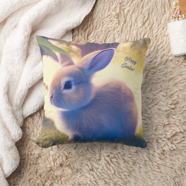 Cojín Decorativo Hermoso de Pascua, Feliz Pascua - personalizable (Manta)
