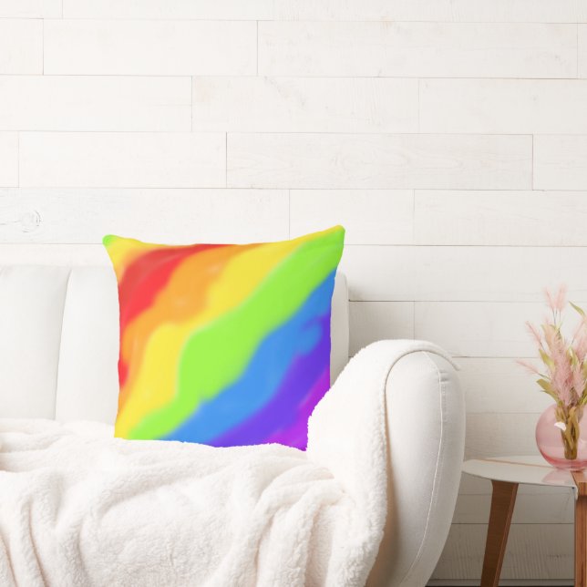 Cojín Decorativo Hermoso diseño de arco iris abstracto - (Sofá)