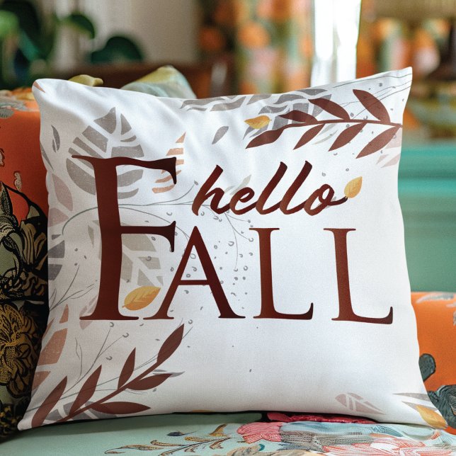 Cojín Decorativo Hermoso diseño otoño elegante de Hello Fall (Subido por el creador)