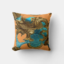 Hermoso estilo Rococo Naranja de oro Turquoise