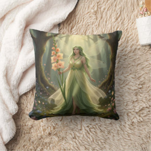 Cojín Decorativo Hermoso Fairy August Peridot