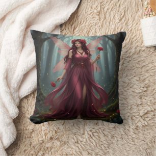 Cojín Decorativo Hermoso Fairy de Garnet en Enero