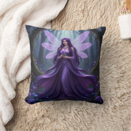 Cojín Decorativo Hermoso Febrero Amethyst Fairy