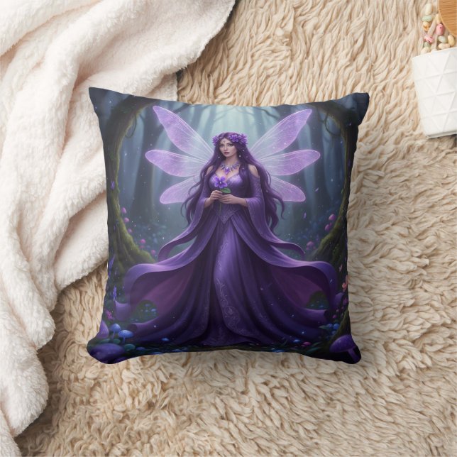 Cojín Decorativo Hermoso Febrero Amethyst Fairy (Manta)