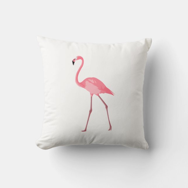 Cojín Decorativo Hermoso Flamingo Rosa (Anverso)