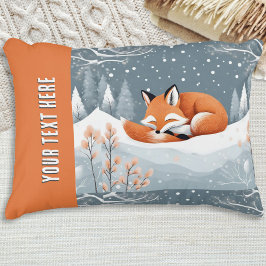 Cojín Decorativo Hermoso Fox de Invierno de la Vida Silvestre en la
