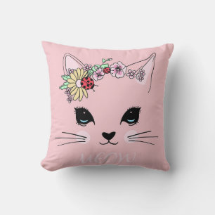 Cojín Decorativo Hermoso gato Cara Cara Cara Miow Gato Gatito Compl