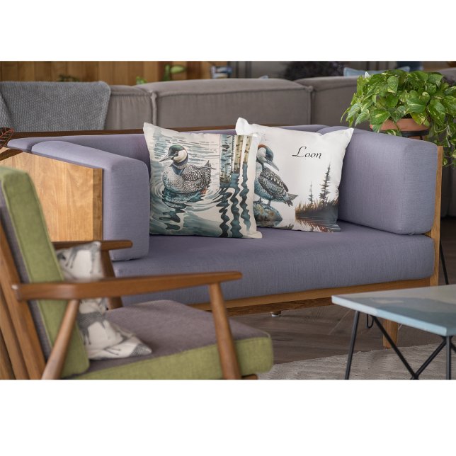 Cojín Decorativo hermoso globo sobre el agua en acuarela (Subido por el creador)