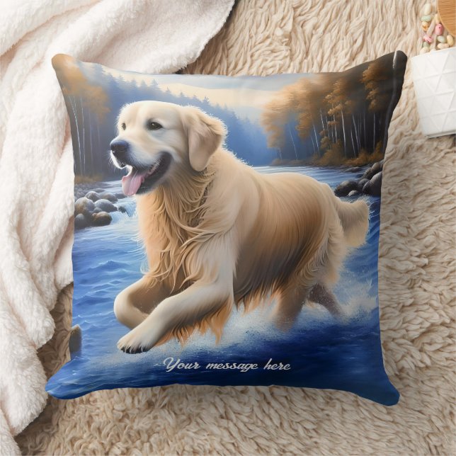 Cojín Decorativo Hermoso Golden Retriever (Manta)