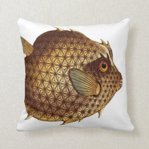 Cojín decorativo hermoso grande de los pescados