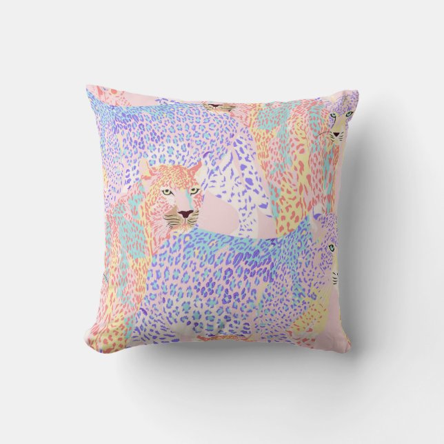 Cojín Decorativo Hermoso Leopard Seamless Pattern Ar (Anverso)