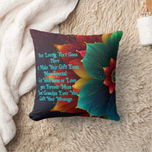 Cojín Decorativo Hermoso mensaje de regalo de Personalizado de colo