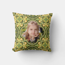 Cojín Decorativo Hermoso olivo y azulejos amarillos, foto personali