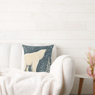 Cojín Decorativo Hermoso oso polar ártico