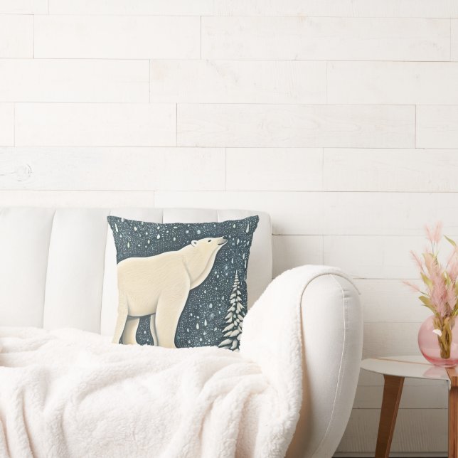 Cojín Decorativo Hermoso oso polar ártico (Sofá)
