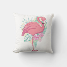 Cojín Decorativo Hermoso pájaro Flamingo Rosa
