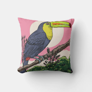 Cojín Decorativo Hermoso pájaro tucán