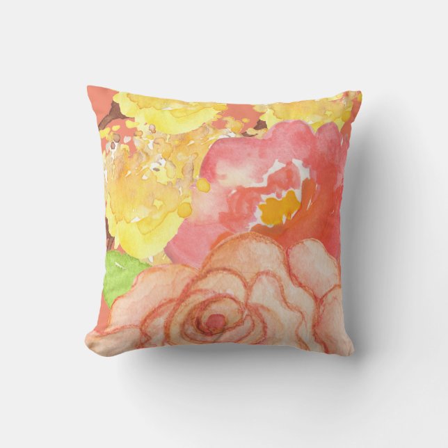 Cojín Decorativo Hermoso Pastel Florals (Anverso)