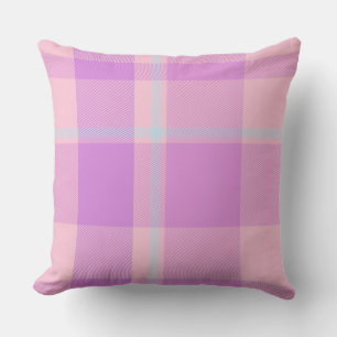 Cojín Decorativo Hermoso patrón de cuadros rosa y púrpura para bebé