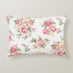 Cojín Decorativo Hermoso patrón de flor rosa, pequeño bouqu floral