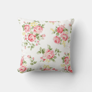 Cojín Decorativo Hermoso patrón de flor rosa, pequeño bouqu floral