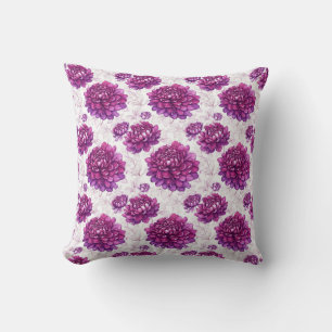 Cojín Decorativo Hermoso Patrón de Jardín Floral Rosa Chic Florido