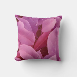 Cojín Decorativo Hermoso patrón de leafía rosada