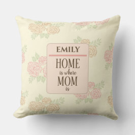 Cojín Decorativo Hermoso patrón floral Día de la Madre