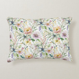 Cojín Decorativo Hermoso patrón floral pastel