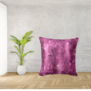 Cojín Decorativo Hermoso Patrón Geométrico Ametista de Lujo