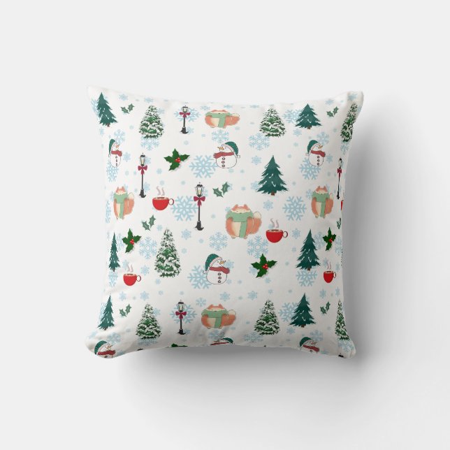 Cojín Decorativo Hermoso patrón invernalAlmohada (Anverso)