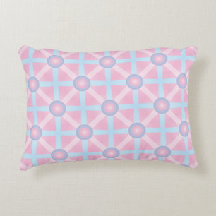 Cojín Decorativo Hermoso patrón rosa, morado y azul claro