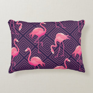 Cojín Decorativo Hermoso patrón tropical sin costura con flam rosa