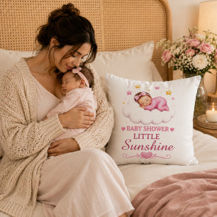 Cojín Decorativo Hermoso Pink Little Sunshine Baby Shower