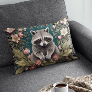 Cojín Decorativo Hermoso Racoon Pink Floral