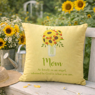 Cojín Decorativo Hermoso ramo de girasoles para mamá