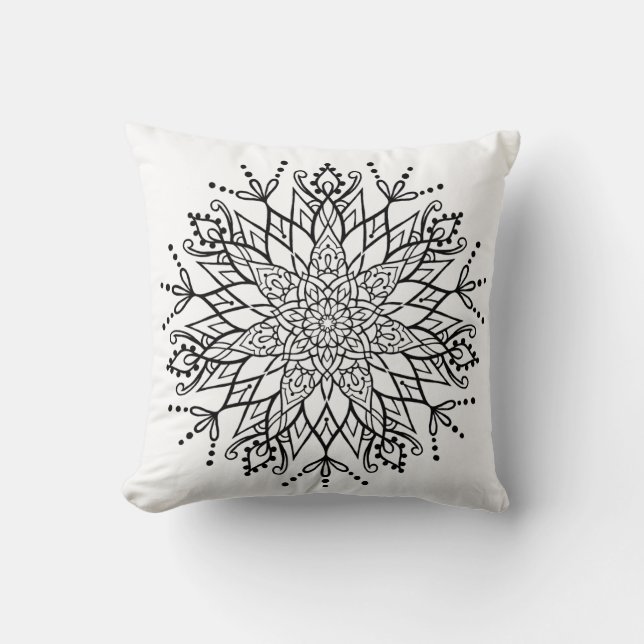 Cojín Decorativo Hermoso tatuaje Mandala Pillow yoga meditación (Anverso)