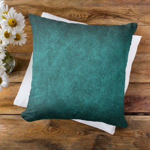 Cojín Decorativo Hermoso Turquesa Viejo Mundo Faux Leather