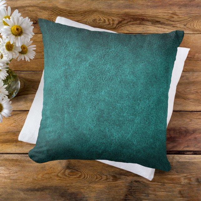 Cojín Decorativo Hermoso Turquesa Viejo Mundo Faux Leather (Subido por el creador)