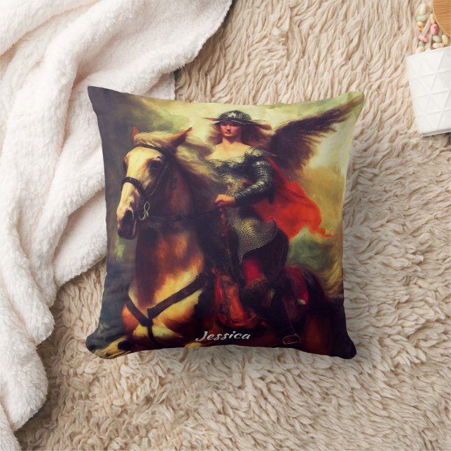 Cojín Decorativo Hermoso Valkyrie a caballo (Manta)