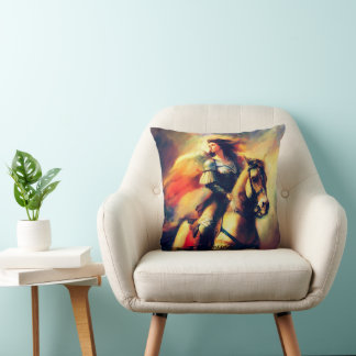 Cojín Decorativo Hermoso Valkyrie a caballo