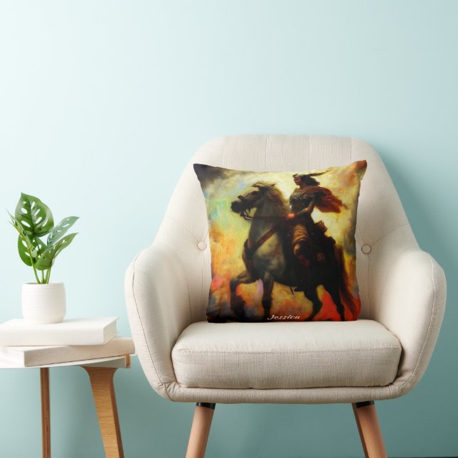 Cojín Decorativo Hermoso Valkyrie a caballo (Silla)