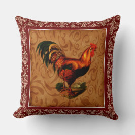 Cojín Decorativo Hermoso y elegante gallo rústico